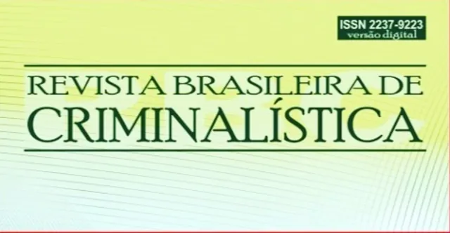 Capa da Revista Brasileira de Criminalística, ISSN 2237-9223